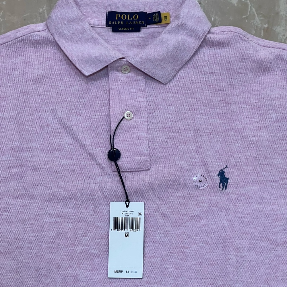 POLO RALPH LAUREN Men's Classic-Fit Mesh Polo Shirt - Pink - Picture 4 of 7